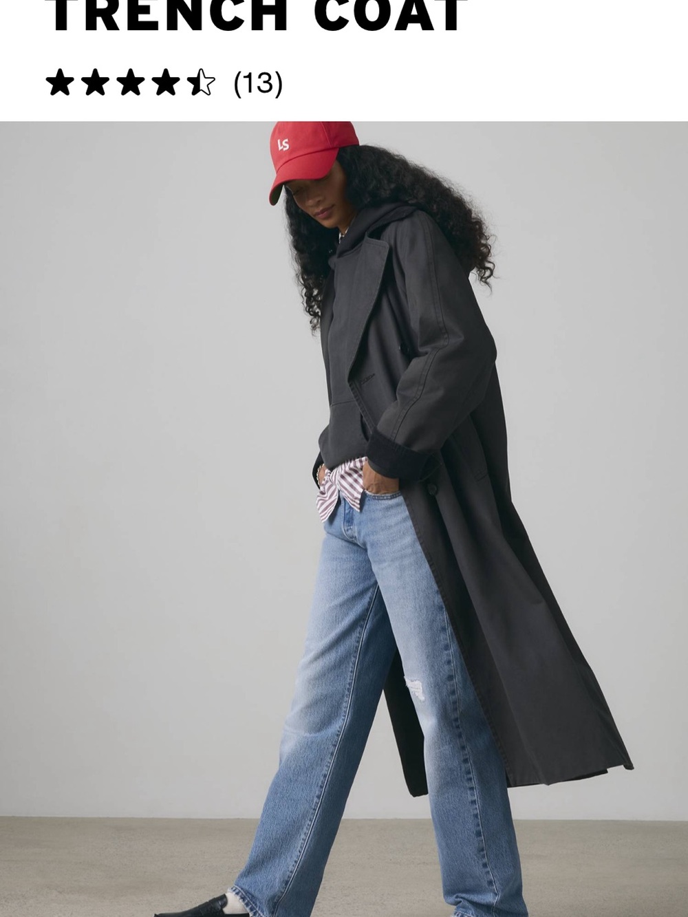 Levi’s Bree Barn Trench Coat L / Black Plume - Picture 4 of 4